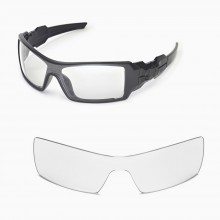 Walleva Clear Non-Polarized Replacement Lenses For Oakley Oil Rig Sunglasses